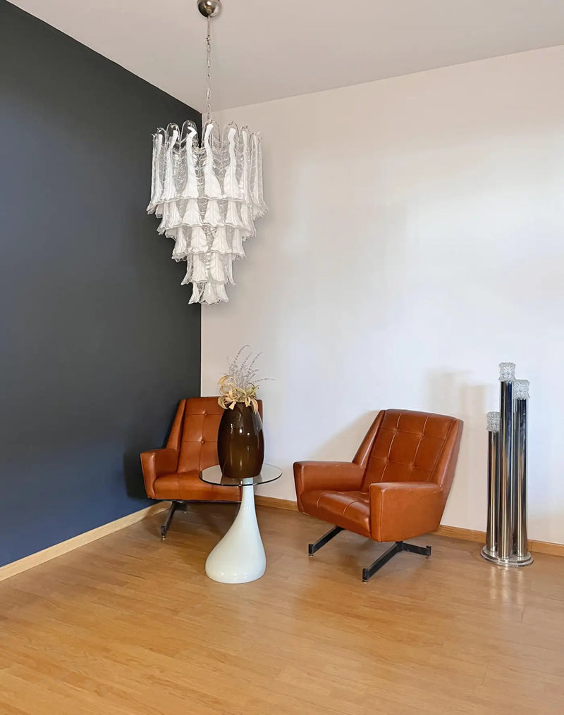 Italian vintage Murano chandelier - 52 necktie glasses