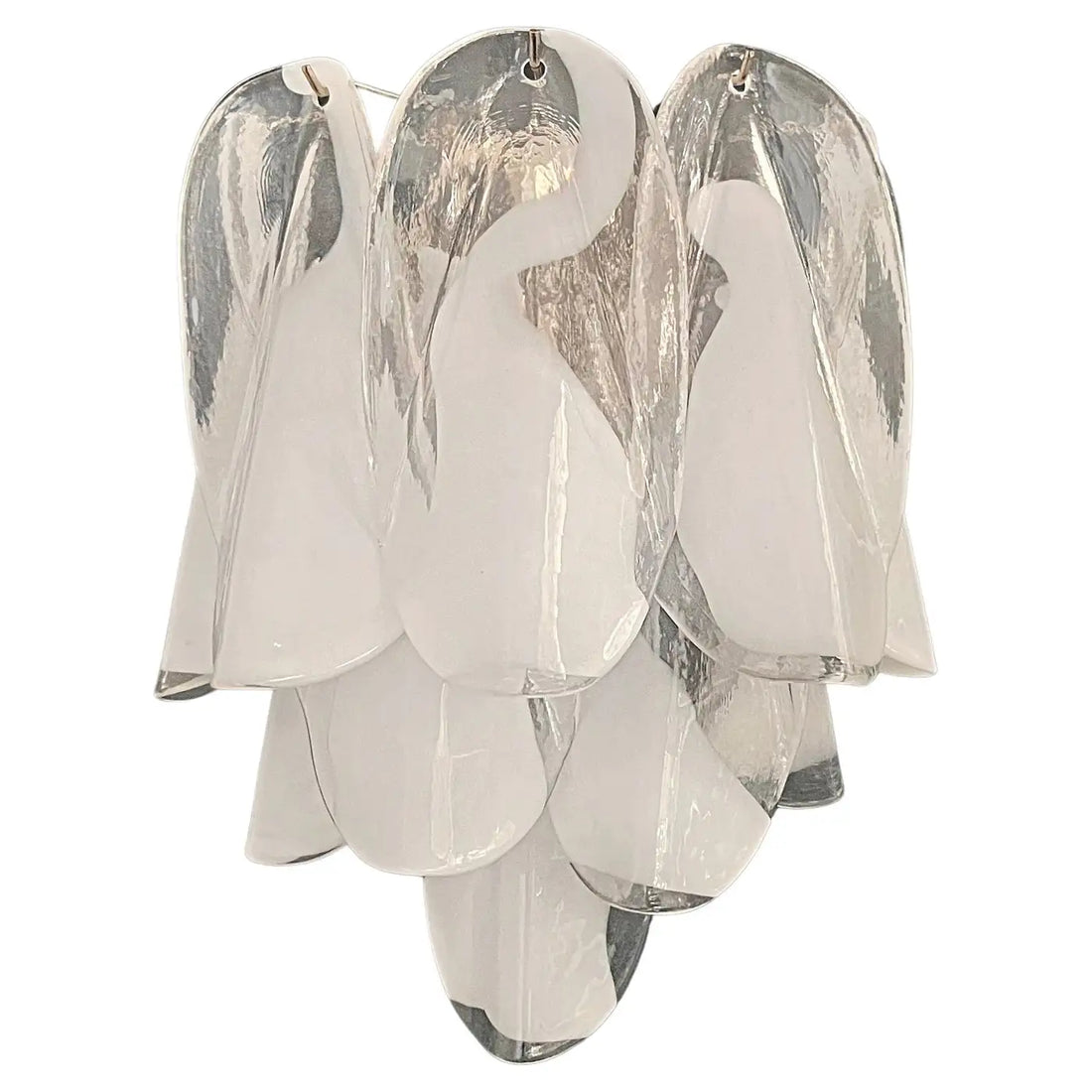 Pair of Vintage Italian Murano wall lights -20 "rondini" glass  1