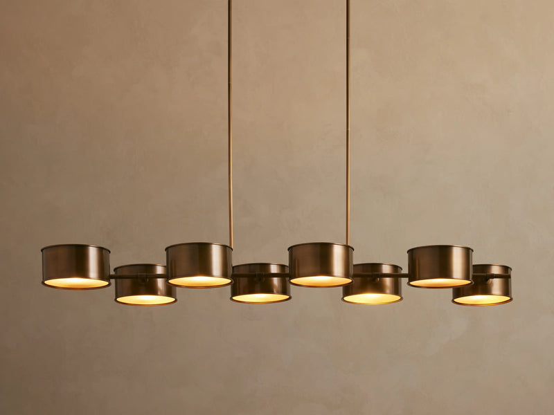 Tambour Metal Linear Chandelier