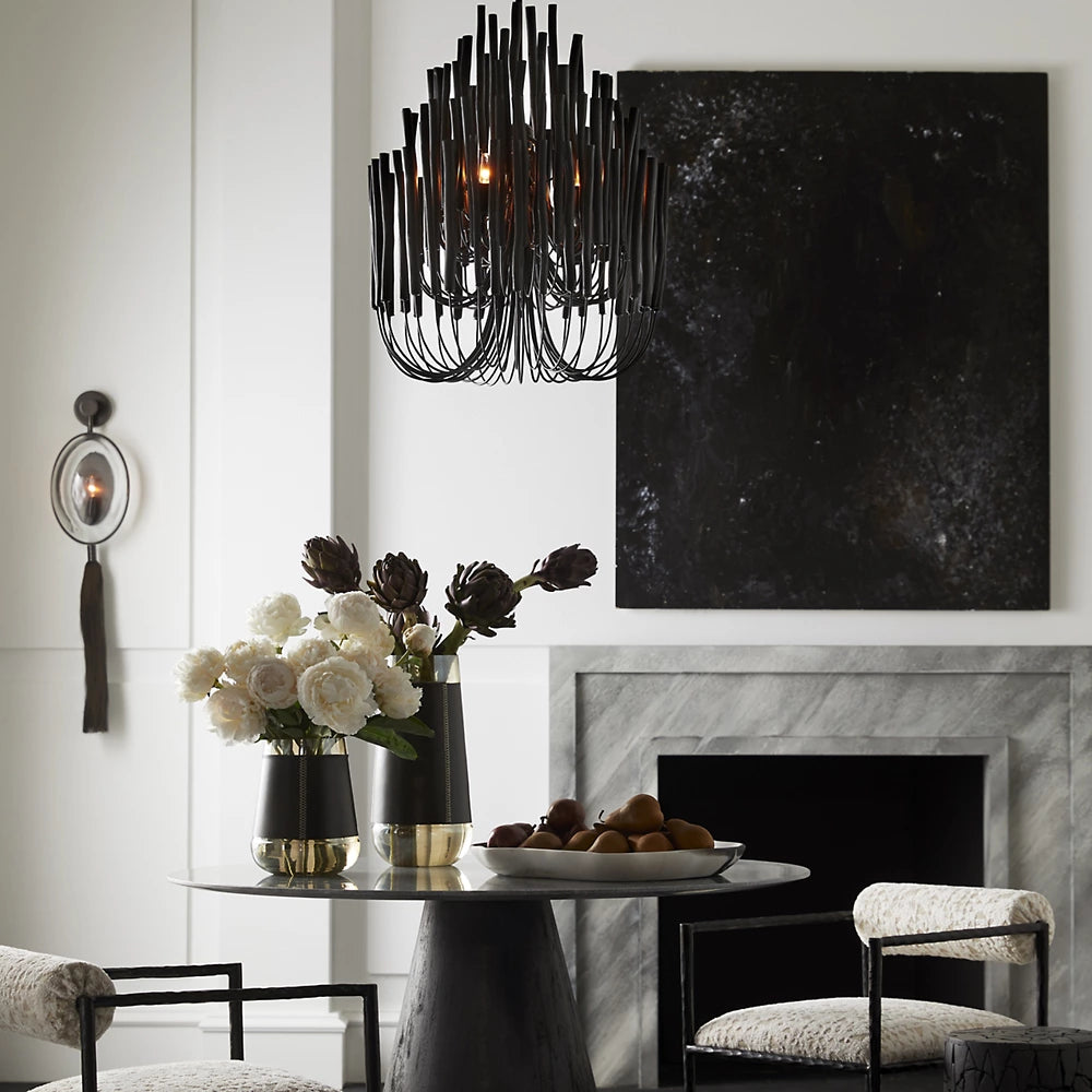 Forest Island Wide Wood Chandelier 21" 36"