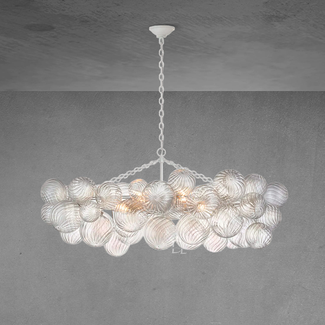 Taliar Glass Ball Linear Chandelier 51"