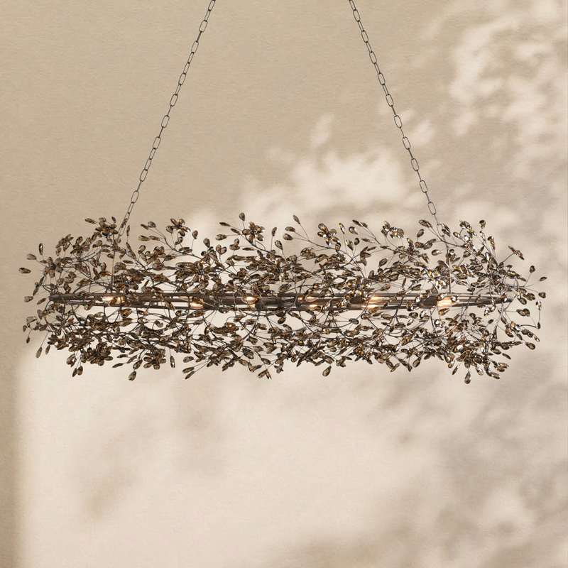 Fiore Colored Oval Chandelier 62" 74"