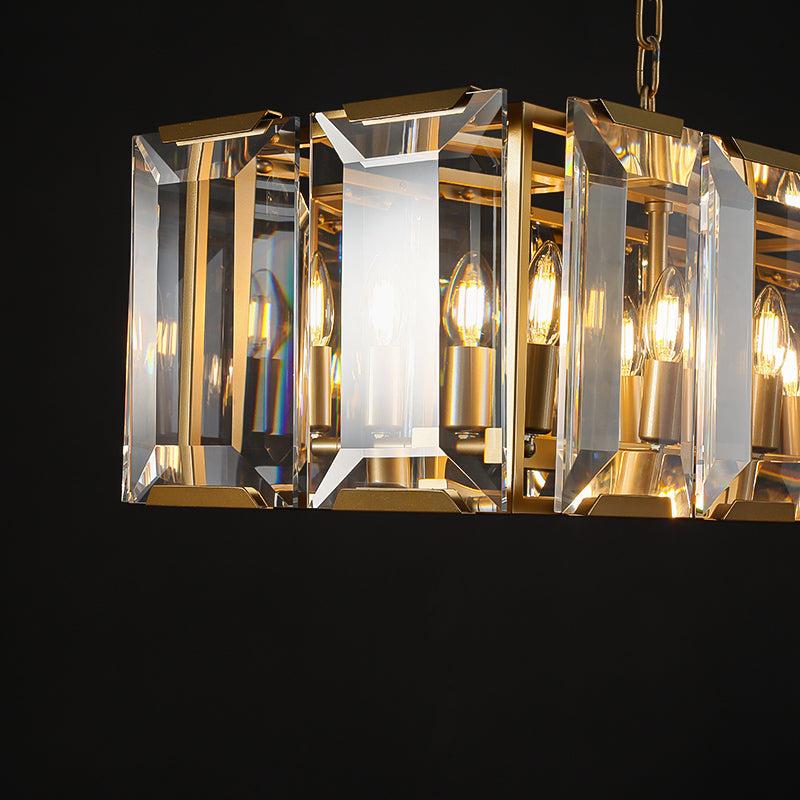 Harrlow Crystal Rectangular Chandelier 62"