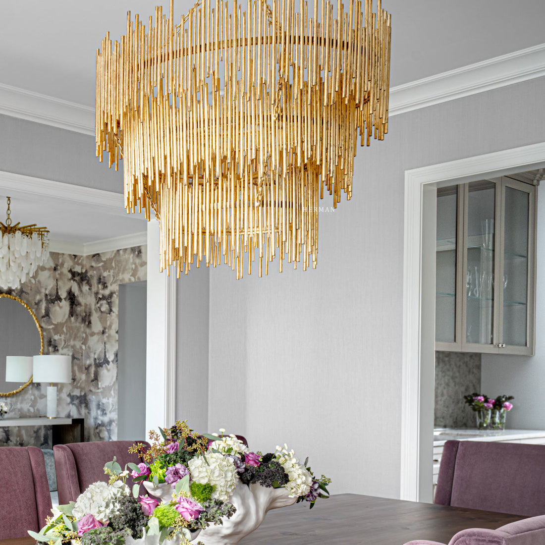 Althely 12 Lights  3- Tier Chandelier 35" W