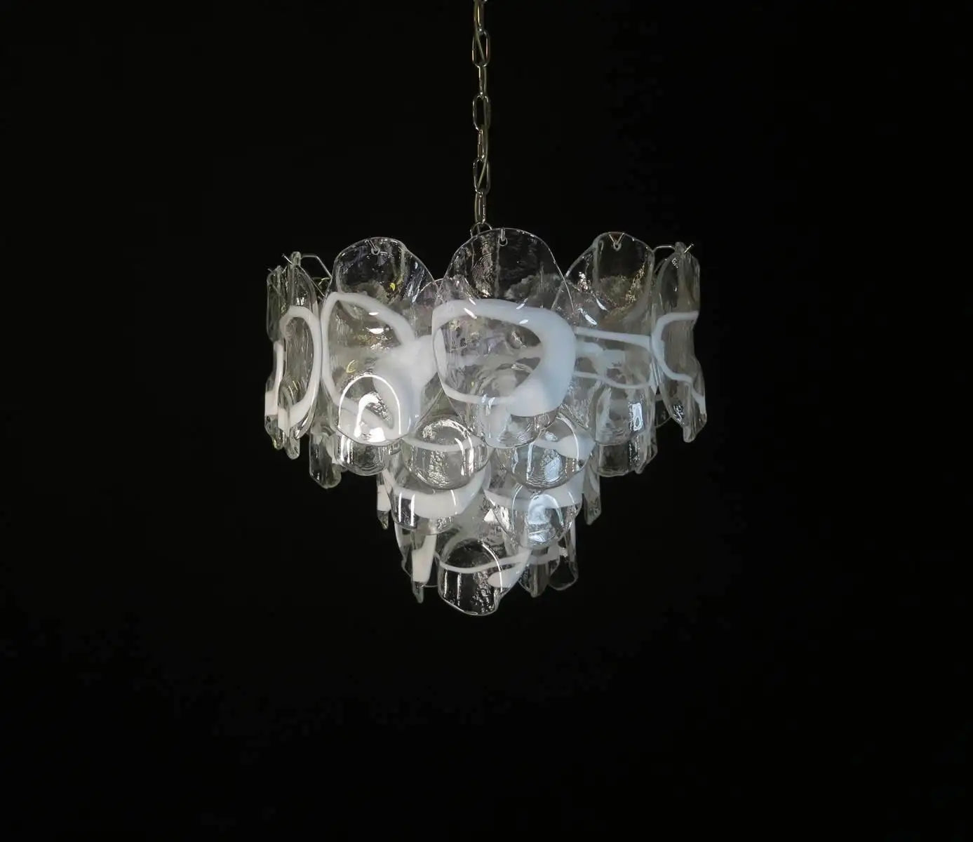 Vintage Italian Murano Chandelier 36 Glasses