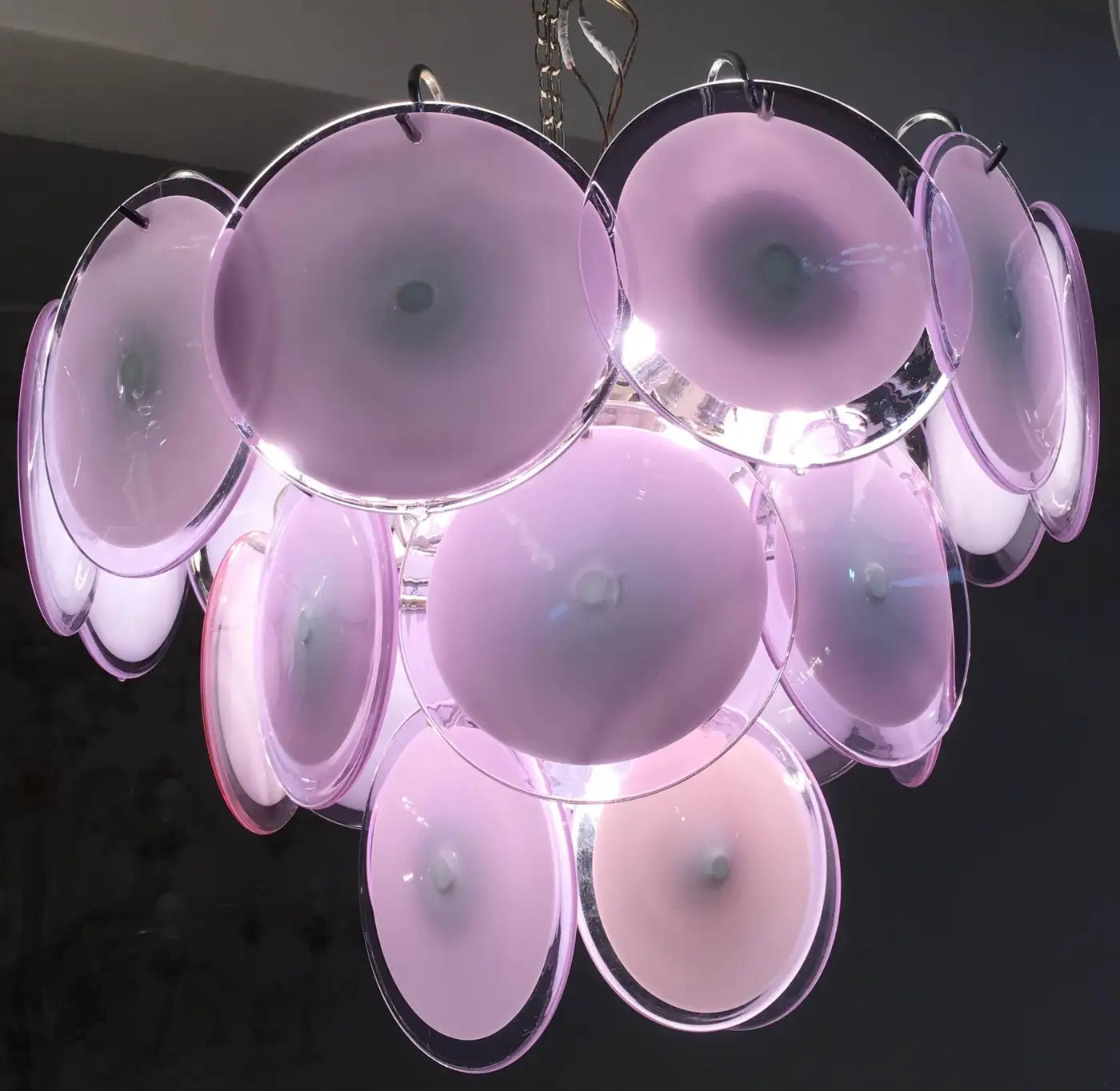 Vistosi Disc Murano Chandelier