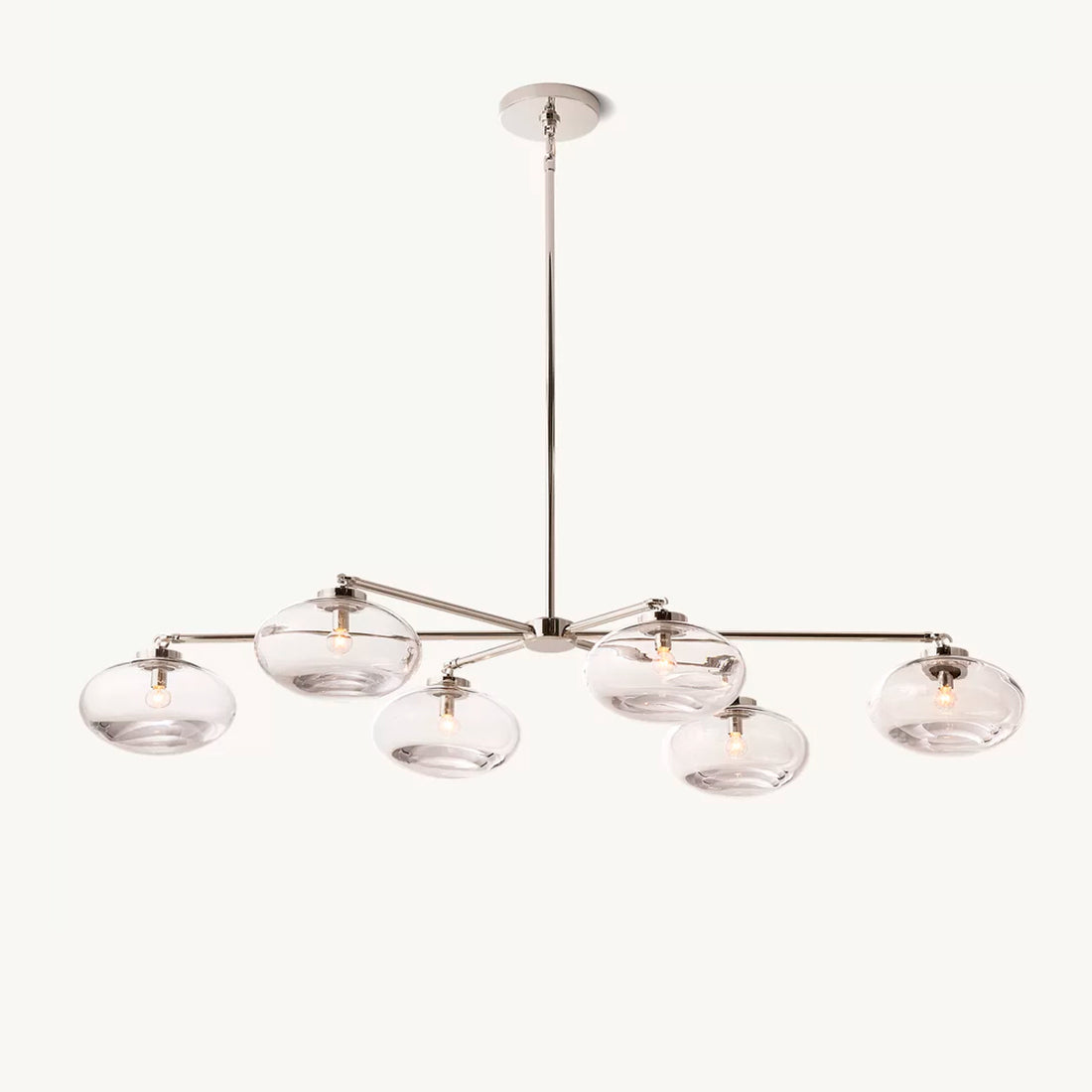 Cabratt Clear Glass Mobile Linear Chandelier