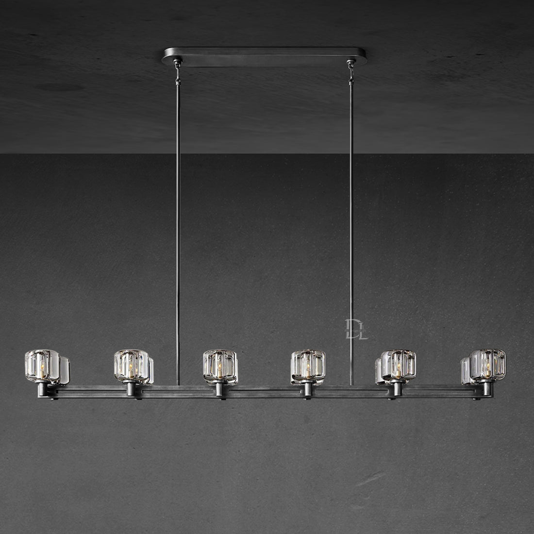 Demaret Double Linear Chandelier 72"