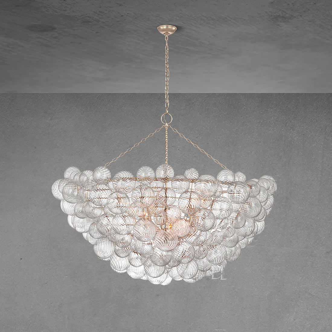 Taliar Glass Ball Chandelier 66"