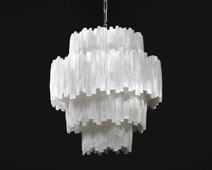 Claire 4 Tier Round Selenite Chandelier
