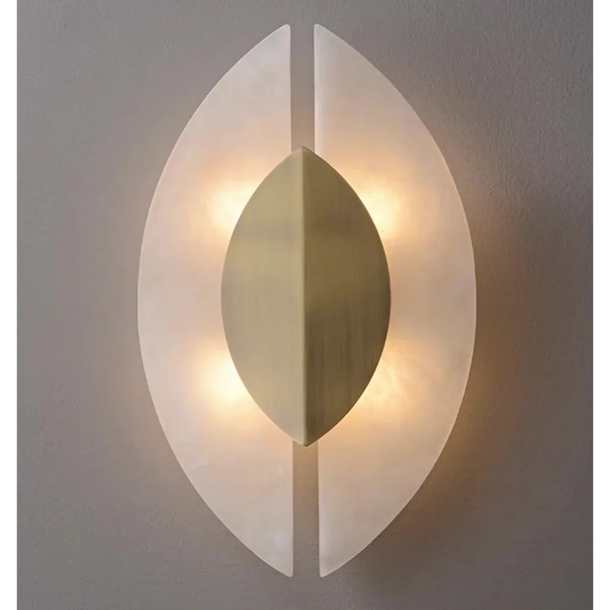 Alabaster Wall Sconce "Shield"