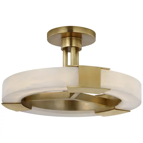 Covet Alabaster Ring LED Semi-Flushmount