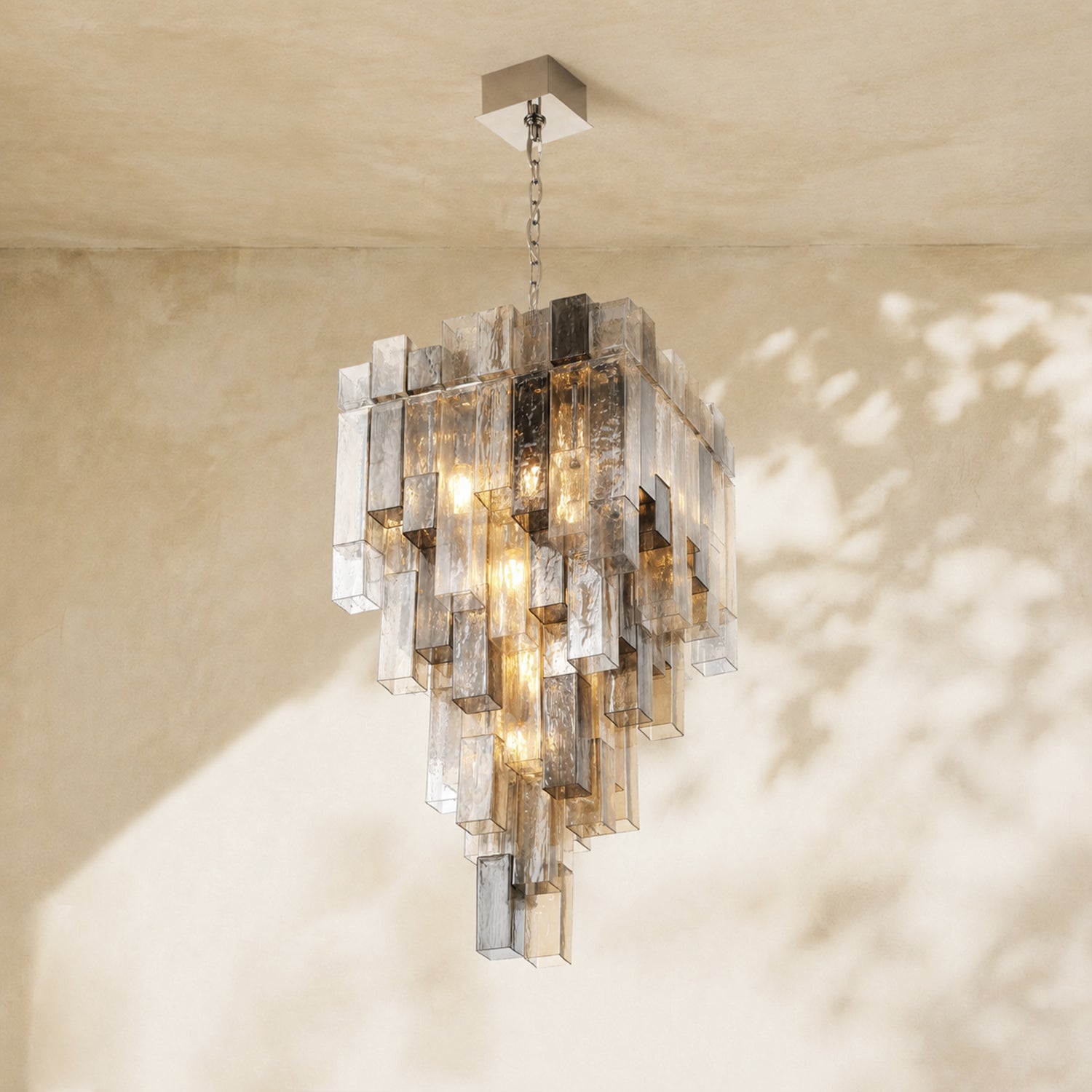 Altesa Square Glass Chandelier 20-Light