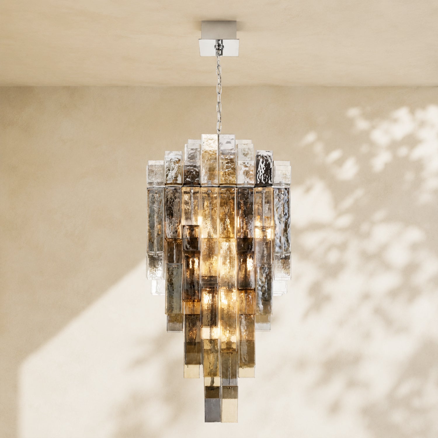 Altesa Square Glass Chandelier 20-Light