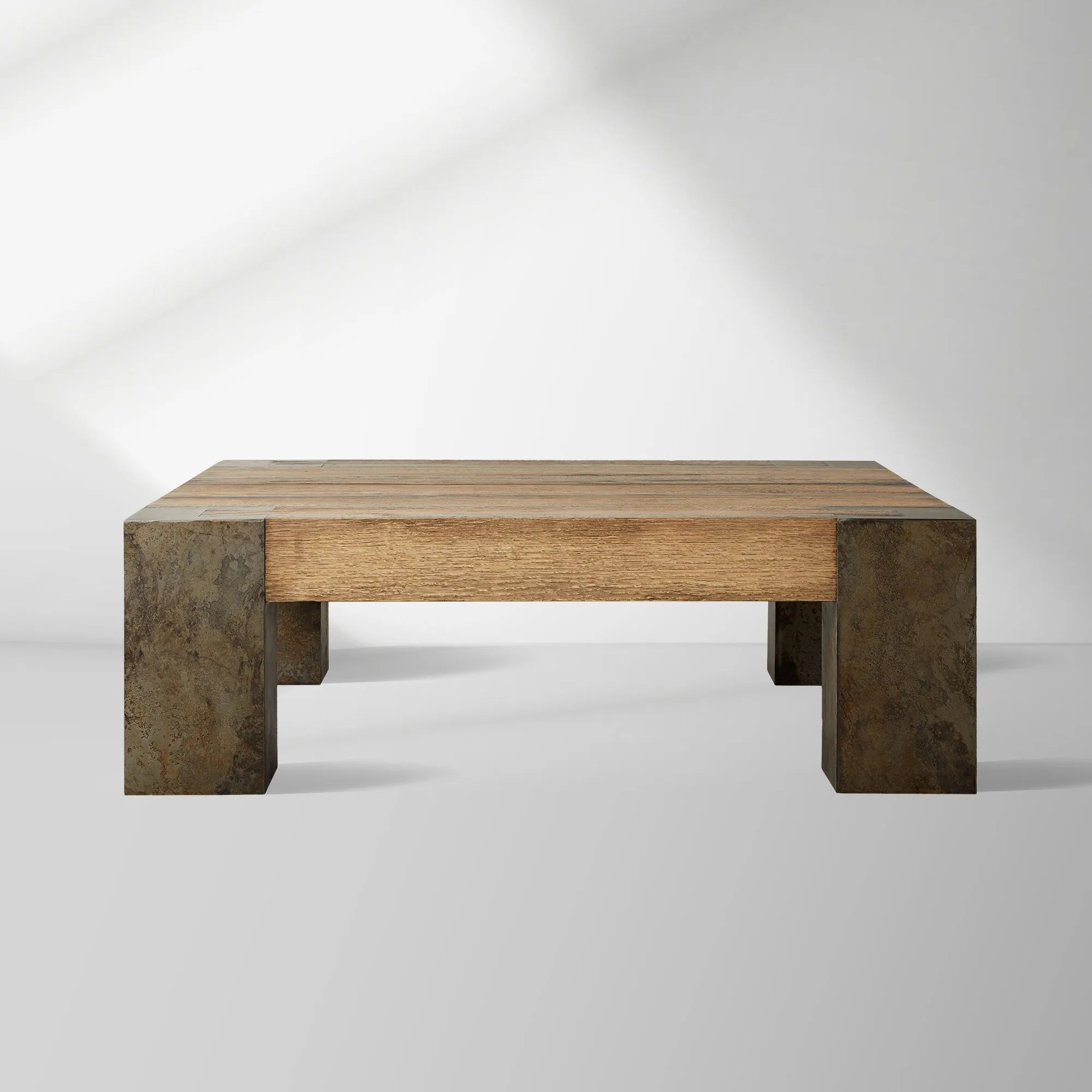 Tellurian Square Oak Coffee Table Wood Cocktail Table Living Room Center Tea Table Vintage Cocktail Table