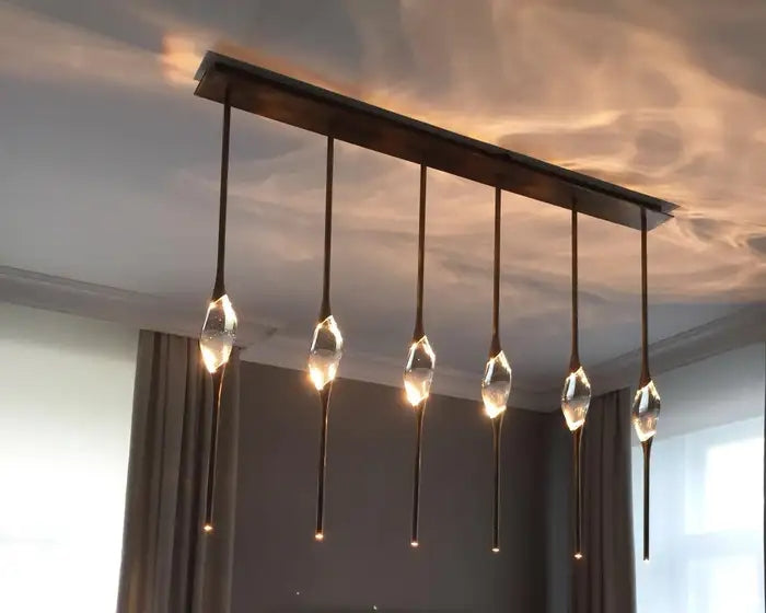 Pezzo Crystal Linear Chandelier 51" 59"