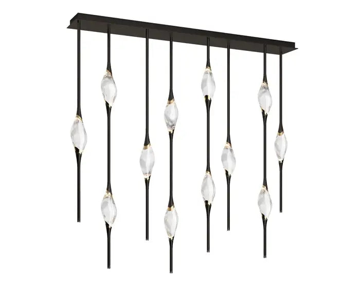 Pezzo Crystal Linear Chandelier 51" 59"