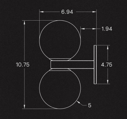 Dual Globe Alabaster Wall Lamp