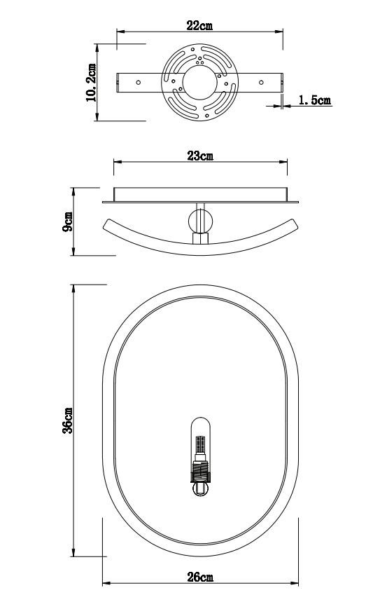 Mosman Bronze Curve Wall Sconce