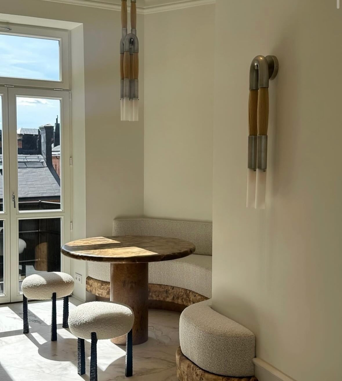 Double Head Antonia Horsehair Sconce