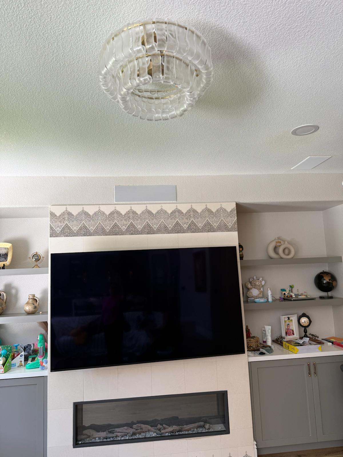 Amor 2-Tier Ghiaccio Glass Round Flushmount 18"