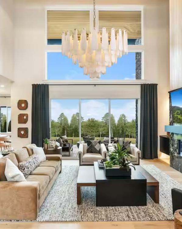 Modern Chandelier 32 in. 16-Lights Gold Chandelier With Alabaster Shade,Chandelier for Dining Room, Living Room, Bedroom