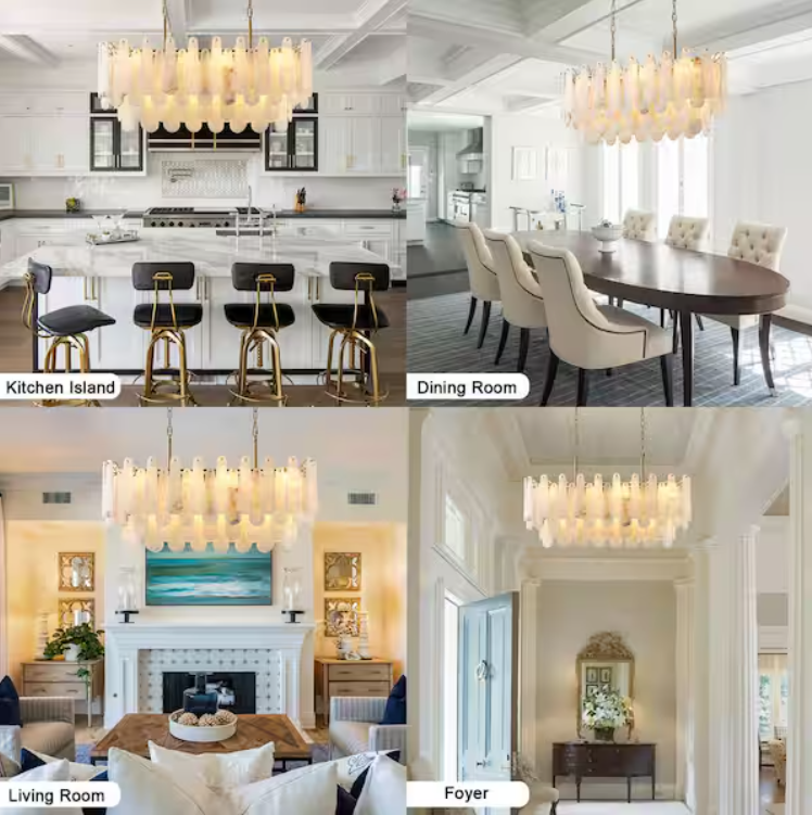 Modern Chandelier 39 in. 20-Light Gold Chandelier for Dinning Room, Living Room, Foyer, Bedroom