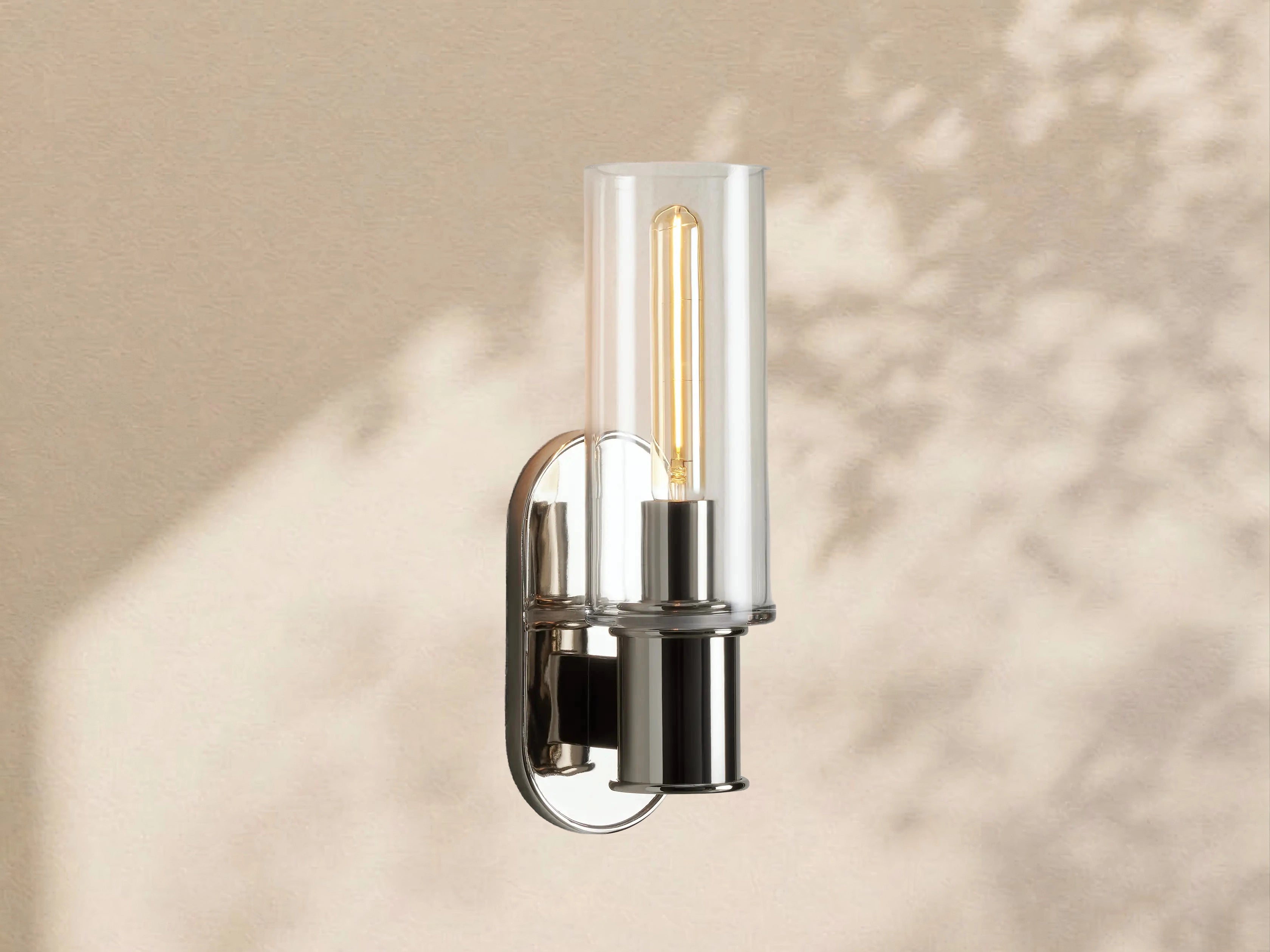 Aylan Sconce in Clear Nickel