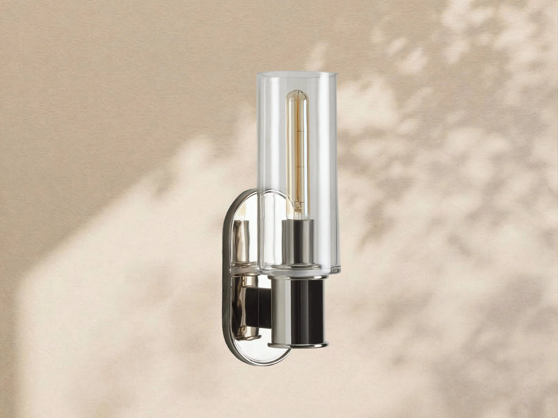 Aylan Sconce in Clear Nickel