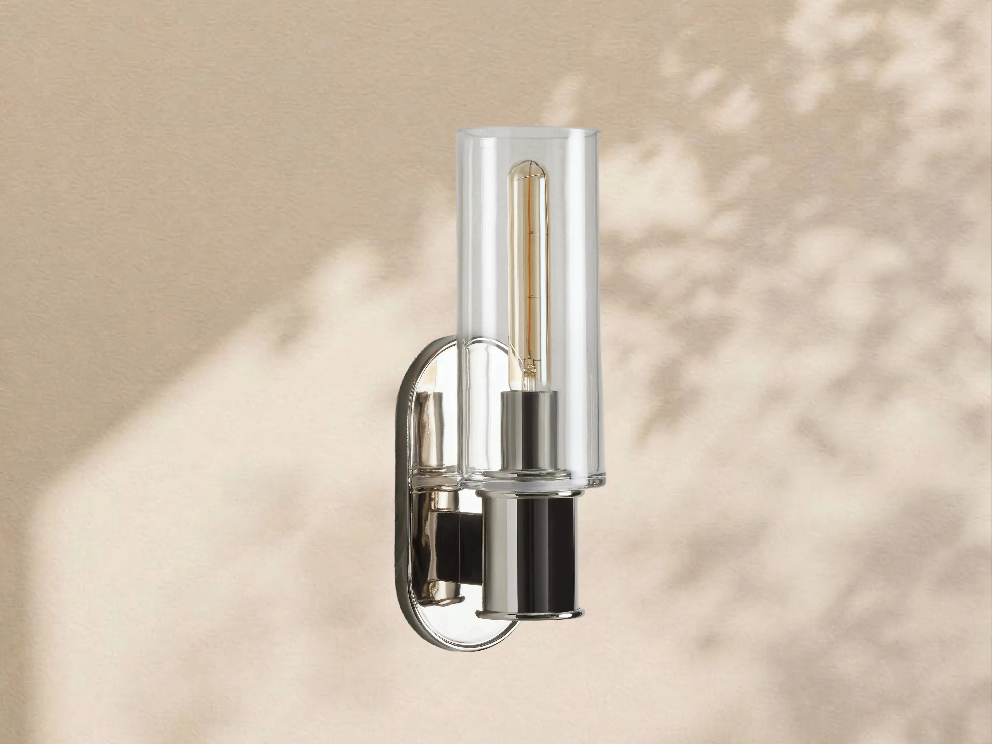 Aylan Sconce in Clear Nickel