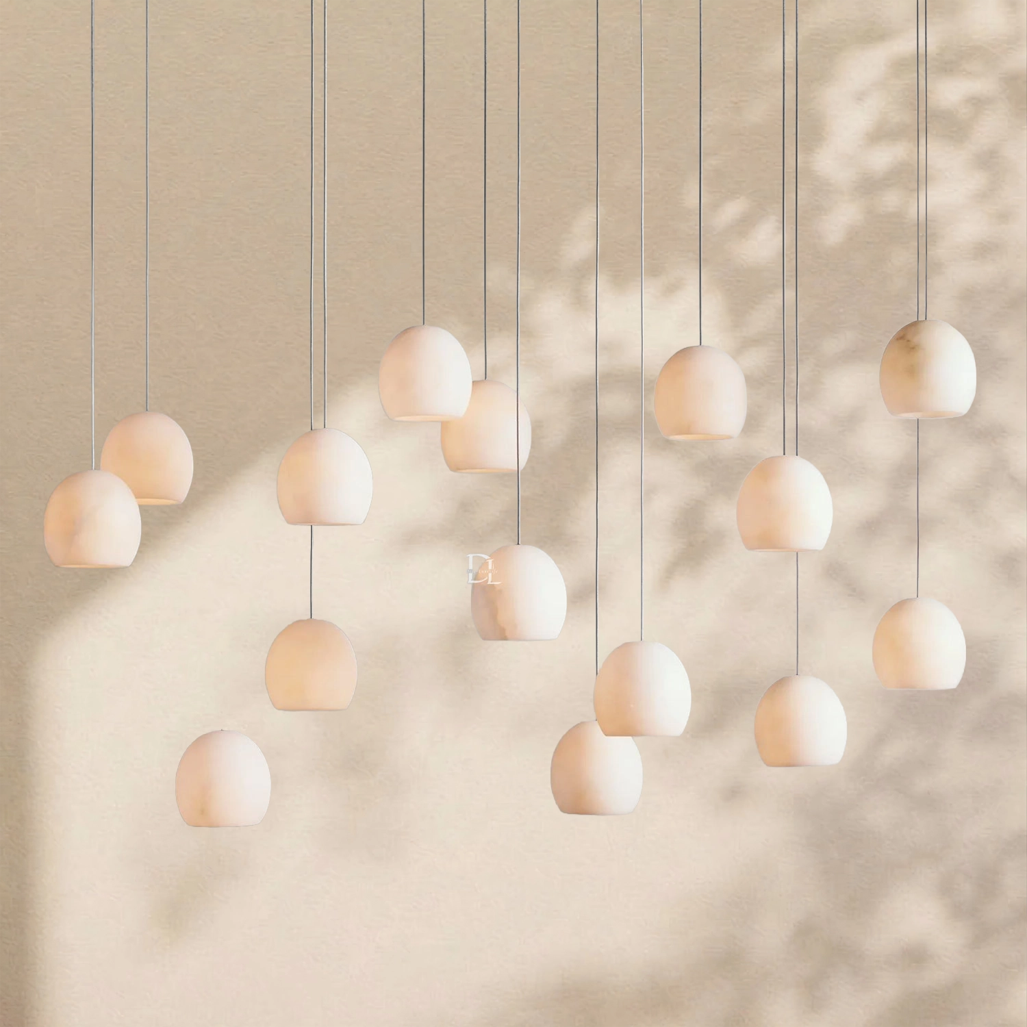 Arica Alabaster Linear Chandelier
