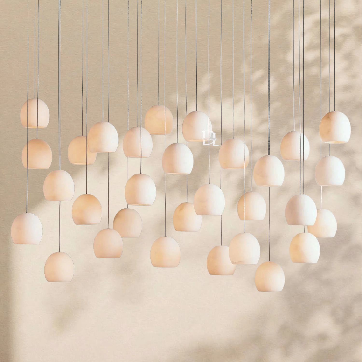 Arica Alabaster Linear Chandelier
