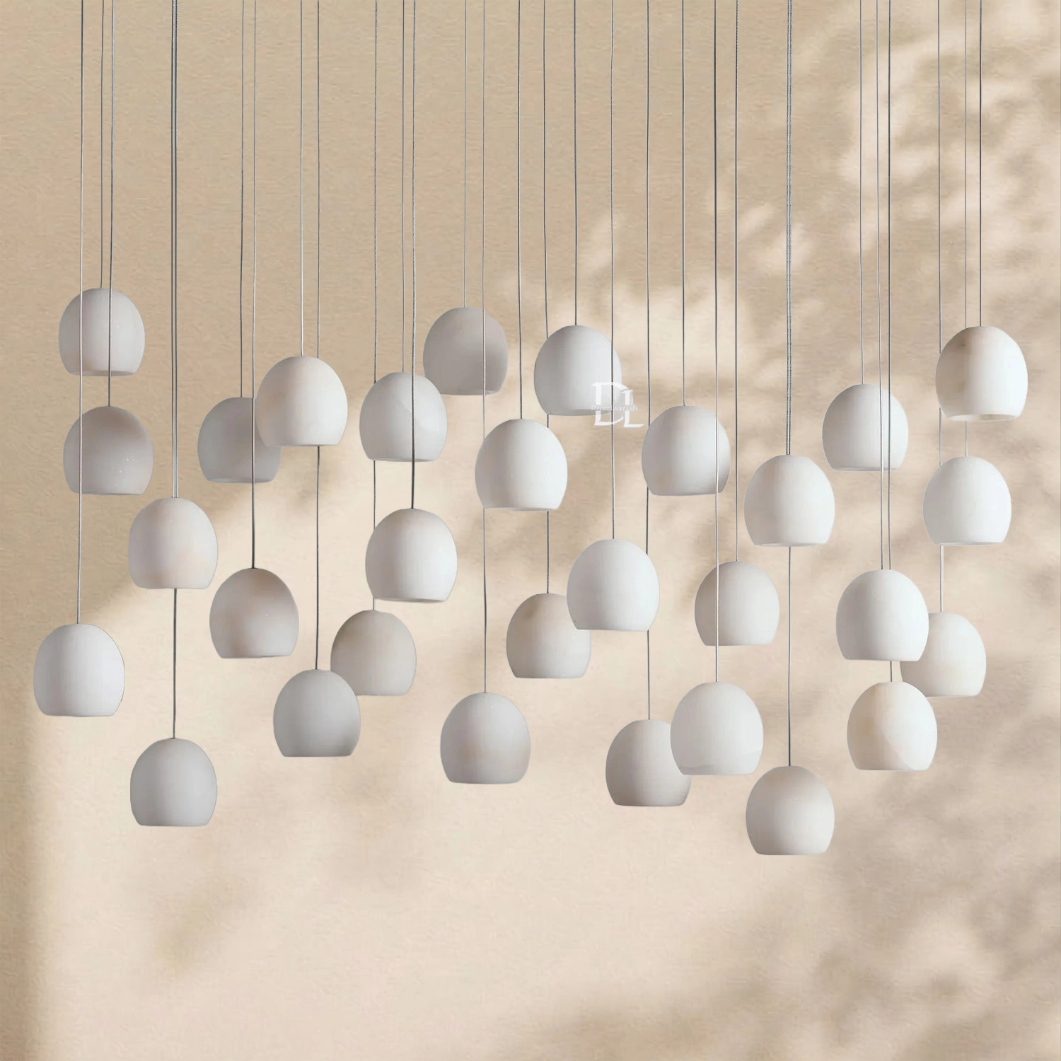 Arica Alabaster Linear Chandelier
