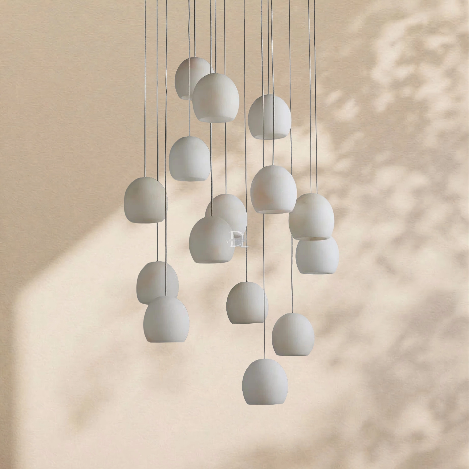 Arica Alabaster Round Chandelier