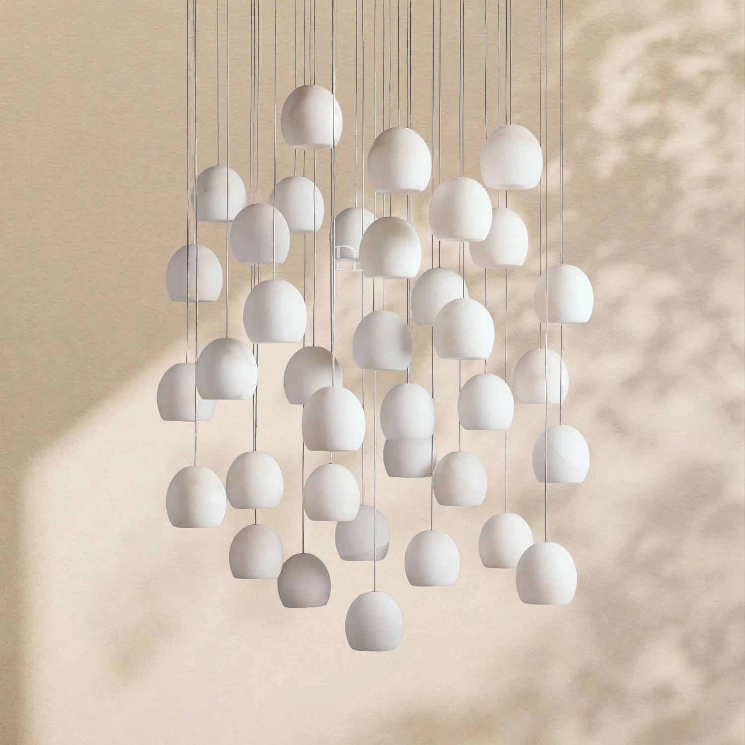 Arica Alabaster Round Chandelier