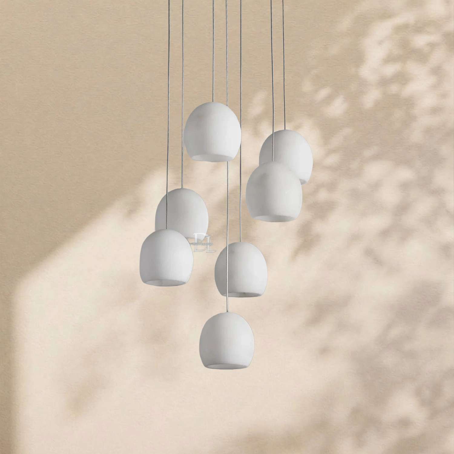 Arica Alabaster Round Chandelier
