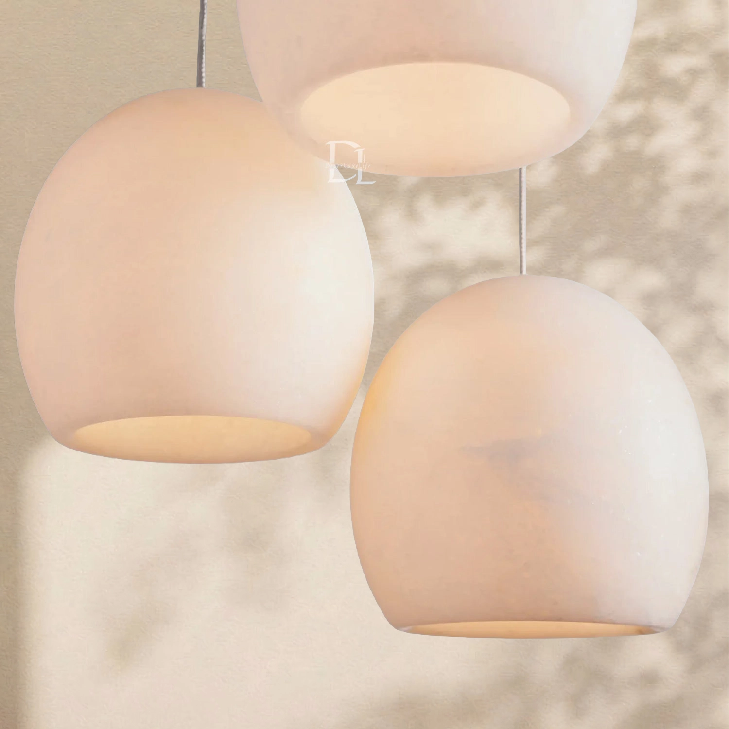 Arica Alabaster Round Chandelier