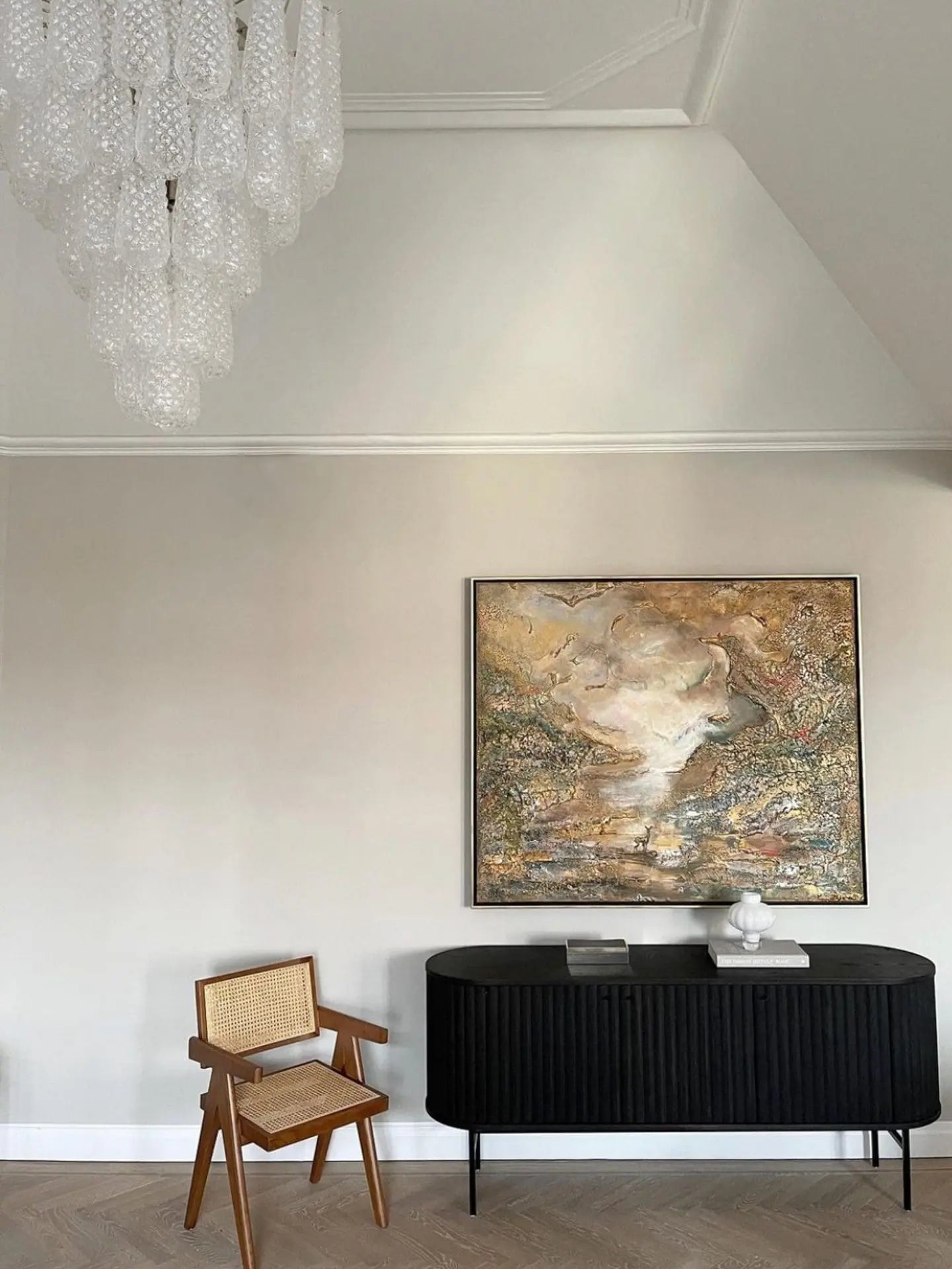 Murano Chandelier – Drop – 52 glasses – Transparent