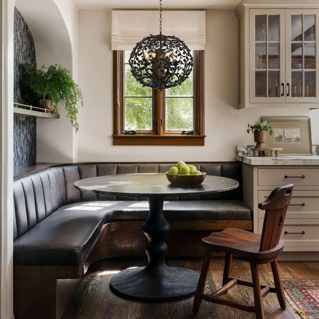$1500+ Purchase Gift | Farmhouse Black Chandelier 21.6"