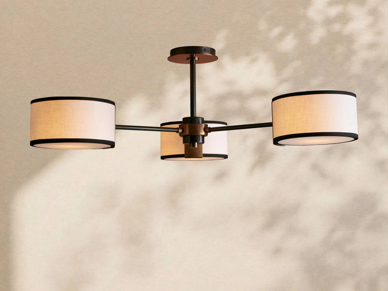 Tambour Fabric Flush Mount