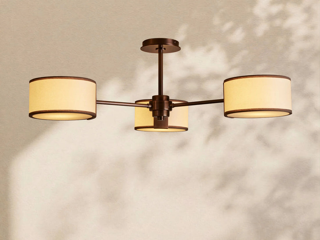 Tambour Fabric Flush Mount