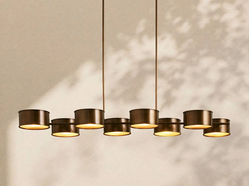 Tambour Metal Linear Chandelier