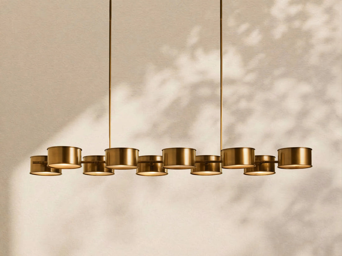 Tambour Metal Linear Chandelier