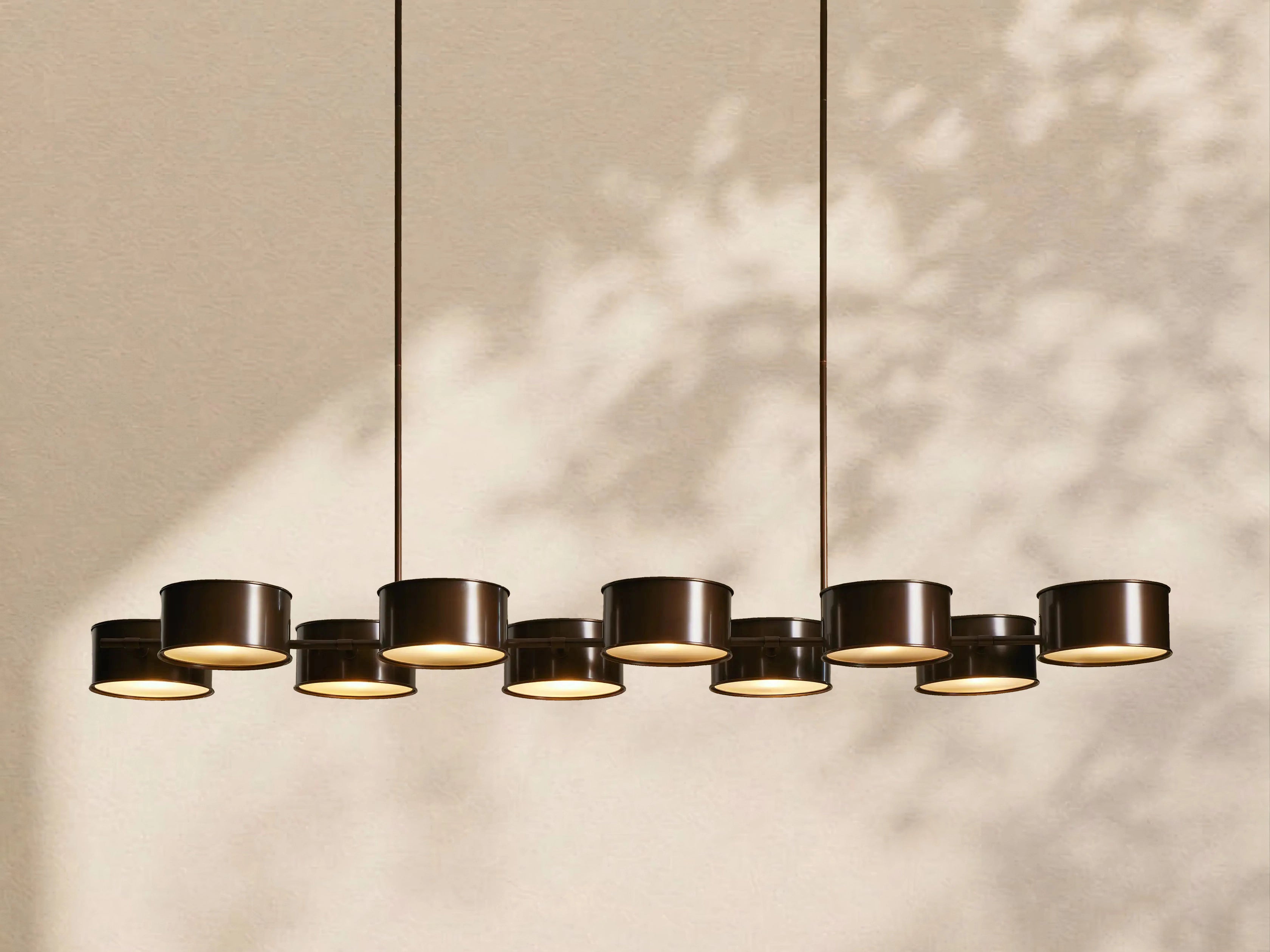 Tambour Metal Linear Chandelier
