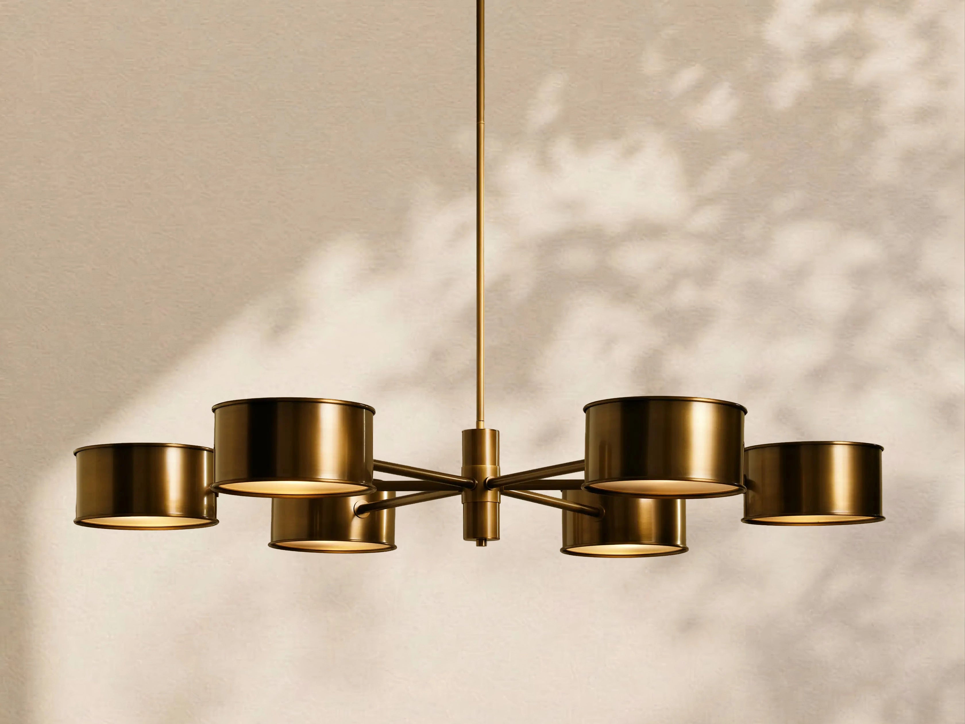 Tambour Metal Round Chandelier