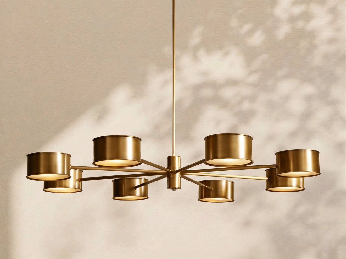 Tambour Metal Round Chandelier