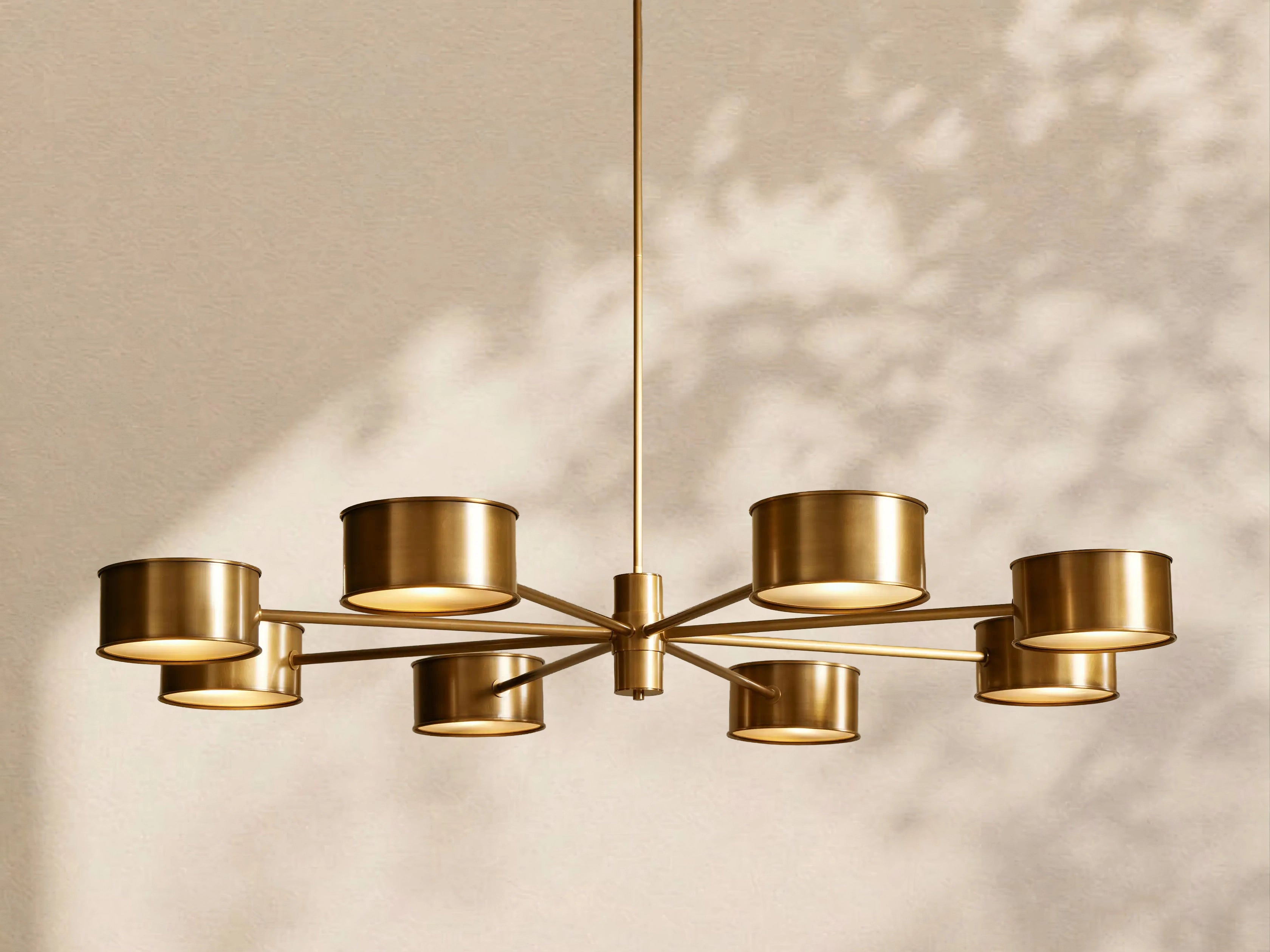 Tambour Metal Round Chandelier