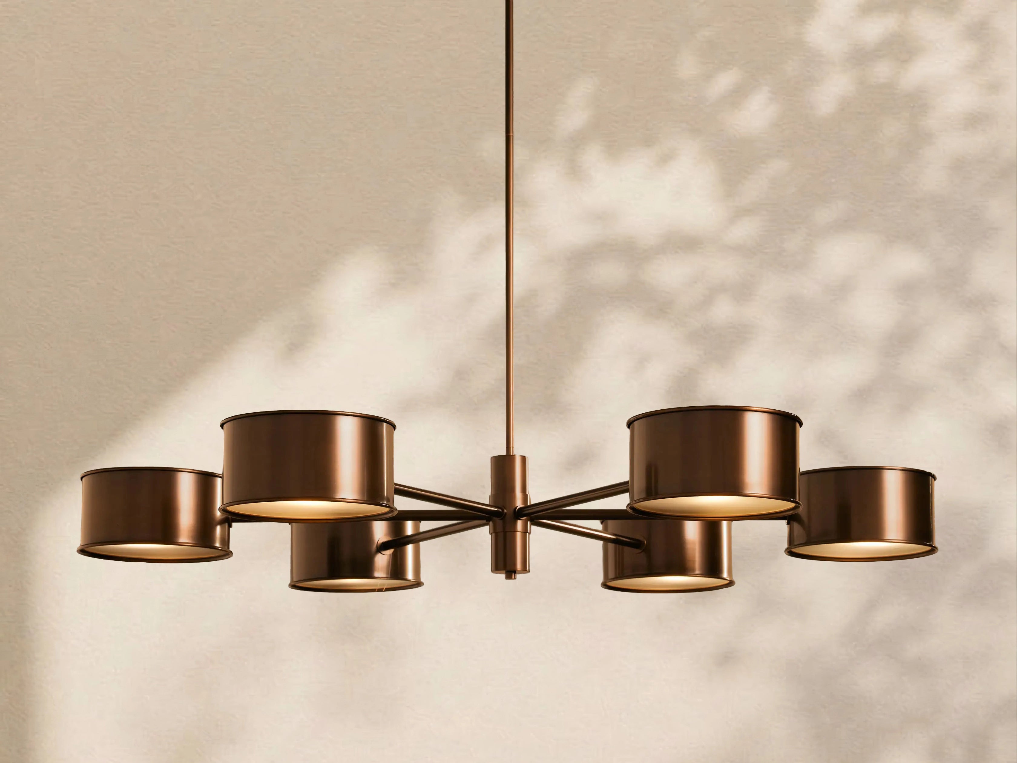 Tambour Metal Round Chandelier