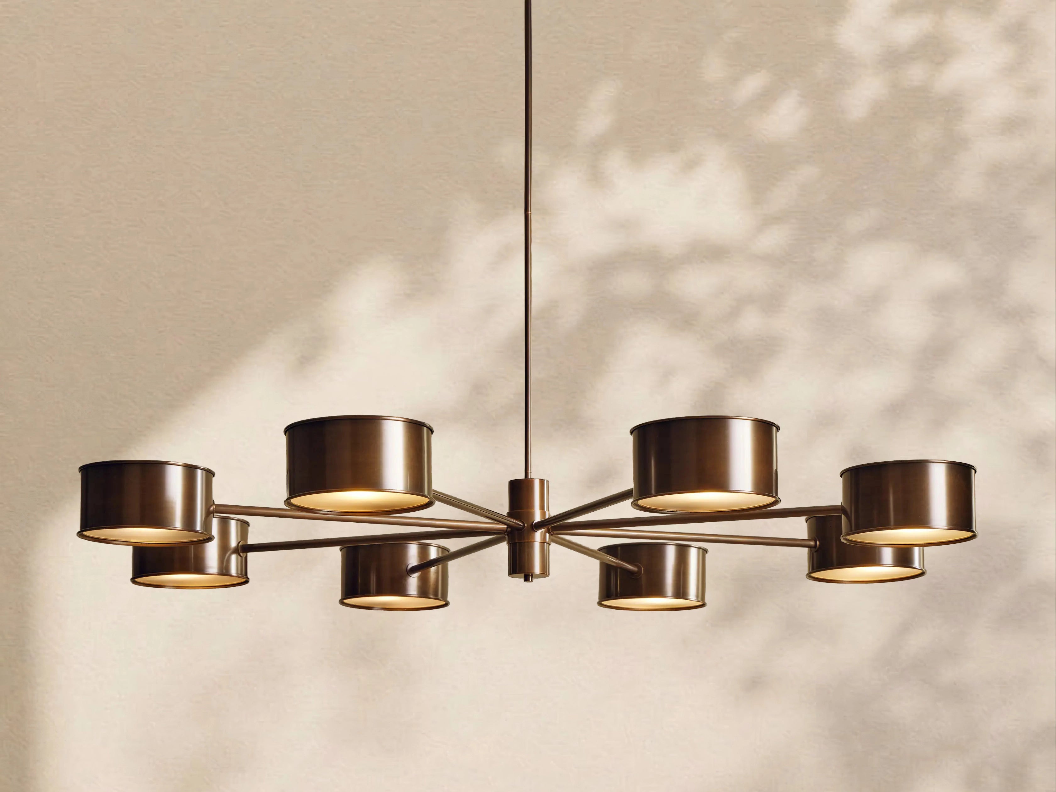 Tambour Metal Round Chandelier
