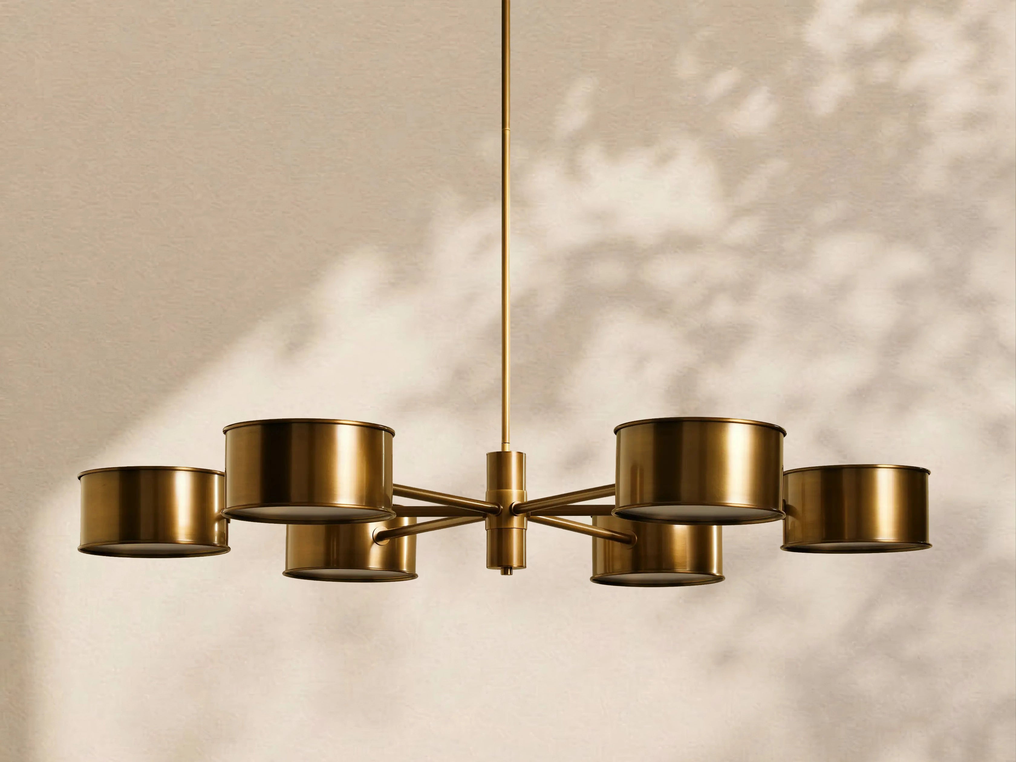 Tambour Metal Round Chandelier